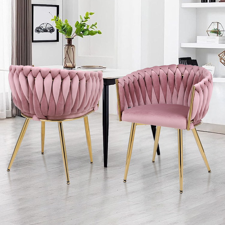 pink dining chairs